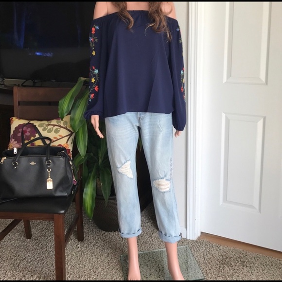 Levi's Denim - Levi’s 501 CT Light Wash Ripped Boyfriend Jeans 25
